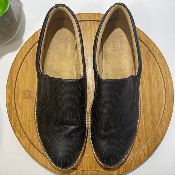 Naturalizer Zophie 2 Black Chunky Loafers Faux Leather Comfort Shoe Size 11 - Picture 5 of 8